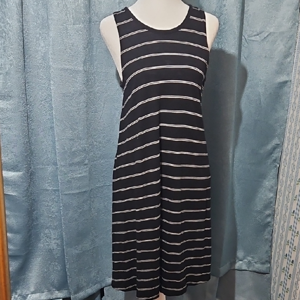 3 for $13.00!  Madewell Black Crew Neck Sleeveless Midi Sundress EUC-Size Medium
